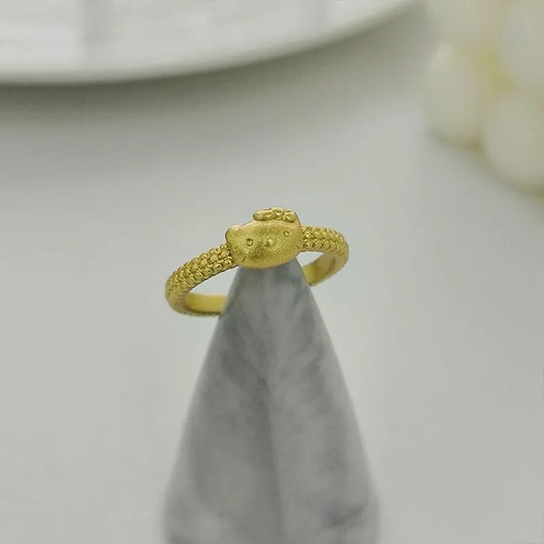 Sanrio Hello Kitty Textured Band Matte Gold Ring