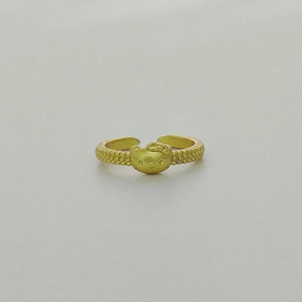 Sanrio Hello Kitty Textured Band Matte Gold Ring