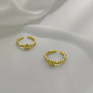 Sanrio Hello Kitty Textured Band Matte Gold Ring