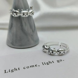 Chiikawa Trio Hachiware Silver Rings (Set of 2)