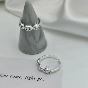 Chiikawa Trio Hachiware Silver Rings (Set of 2)