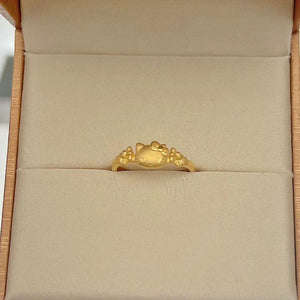Sanrio Hello Kitty Floral Blossom Accent Matte Gold Ring