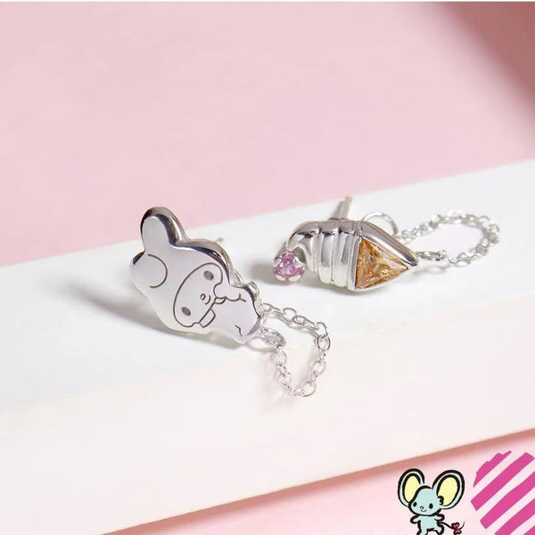 Sanrio x Story+ Cinnamoroll Milk and Ice Cream Drop Earrings