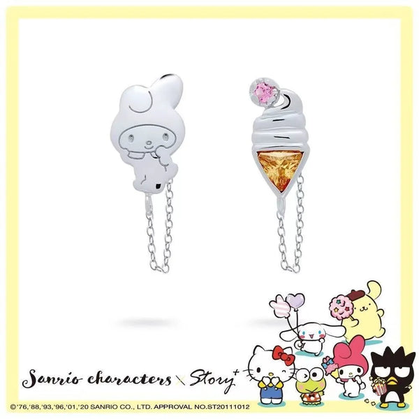 Sanrio x Story+ Cinnamoroll Milk and Ice Cream Drop Earrings
