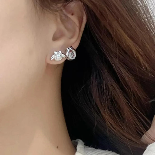 Sanrio My Melody Ribbon Bow Stud Earrings