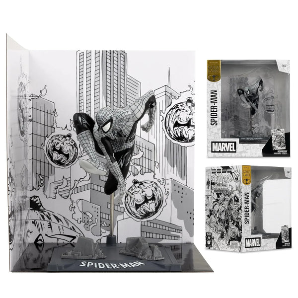 Marvel Spiderman B&W Comic Sketch Edition Figure (18 cm)