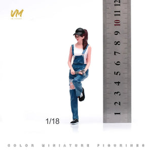 VM 1/64 Mechanic Girl Hand-Painted Miniature Figure