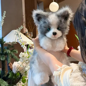 Realistic Border Collie Wearable Plush Backpack