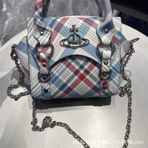 VW Punk Heritage Tartan Check Crossbody Flap Bag