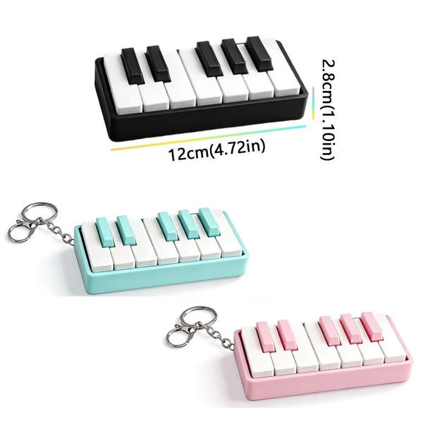 Mini Piano Keyboard Clickable Fidget Keychain