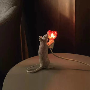 Seletti Love Heart Mouse Resin Ambient Table Lamp