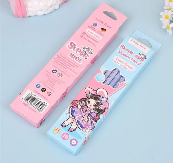 Dreamy Girly HB Pencils (Set of 12)