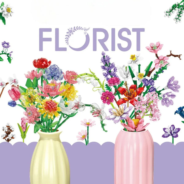 Decool Flower Art Studio Building Blocks Series