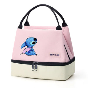 Stitch Glitch Contrasting Color Lunch Tote