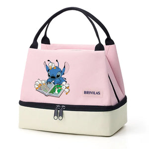 Stitch Glitch Contrasting Color Lunch Tote