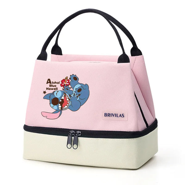 Stitch Glitch Contrasting Color Lunch Tote