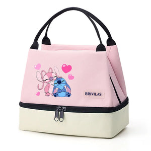 Stitch Glitch Contrasting Color Lunch Tote
