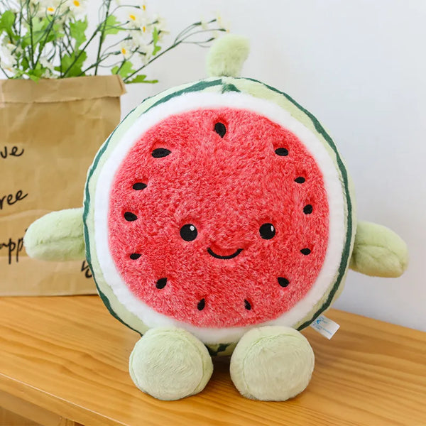 Watermelon Joy Expression Plush Pillow