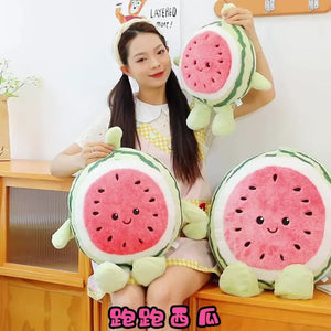 Watermelon Joy Expression Plush Pillow
