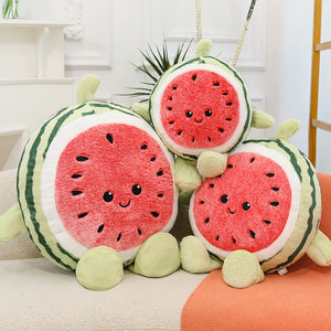 Watermelon Joy Expression Plush Pillow