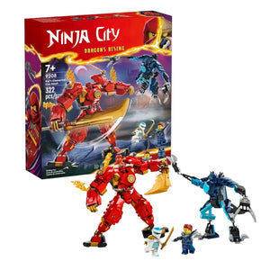 Ninja City Kai’s Elemental Fire Mech Building Blocks (322 Pcs)