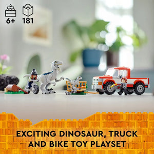 Jurassic World Blue & Beta Velociraptor Capture Blocks (181 Pcs)