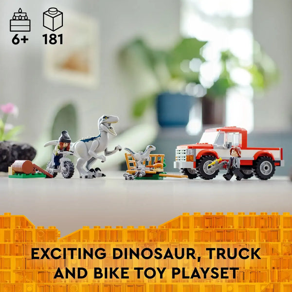 Jurassic World Blue & Beta Velociraptor Capture Blocks (181 Pcs)