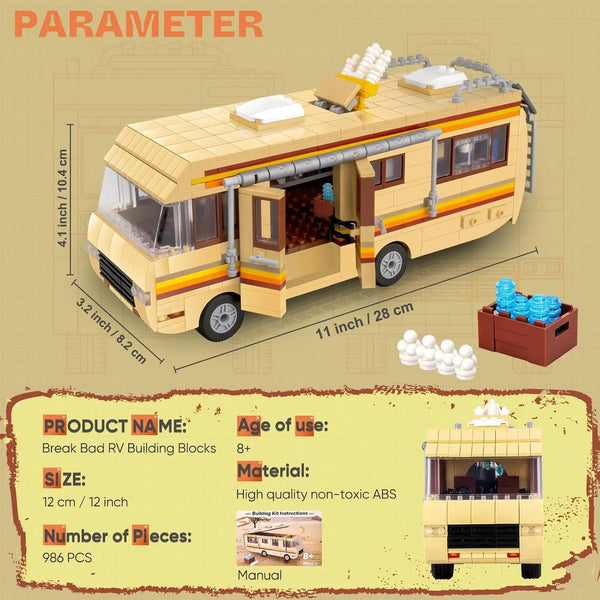 Breaking Bad RV Bus Building Blocks (986 Pcs)
