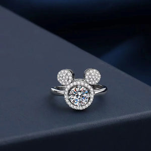 DZNY Mickey Mouse Pavé Crystal Silhouette Ring