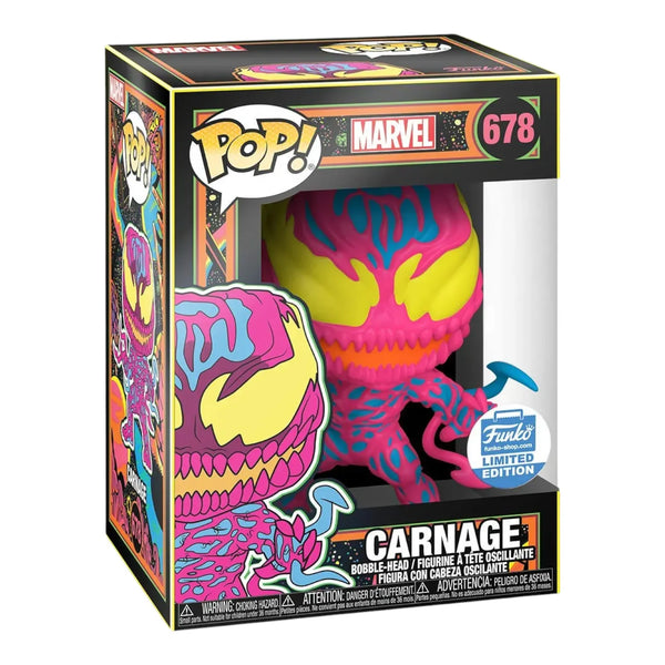 Funko Pop Marvel Carnage Black Light 678 Figure