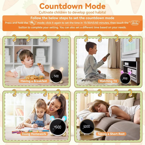 Bunny Cat Smart Alarm Clock