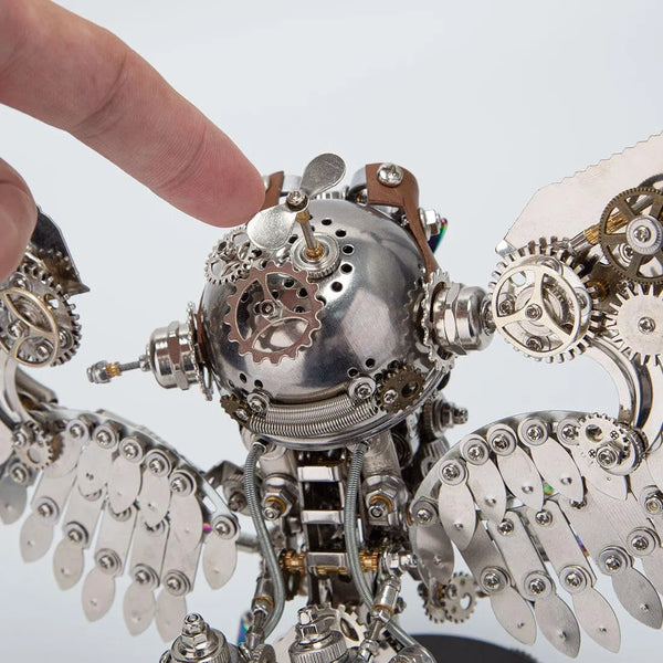 Steampunk Ironfeather Owl Puzzle Masterpiece