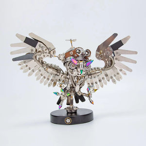 Steampunk Ironfeather Owl Puzzle Masterpiece