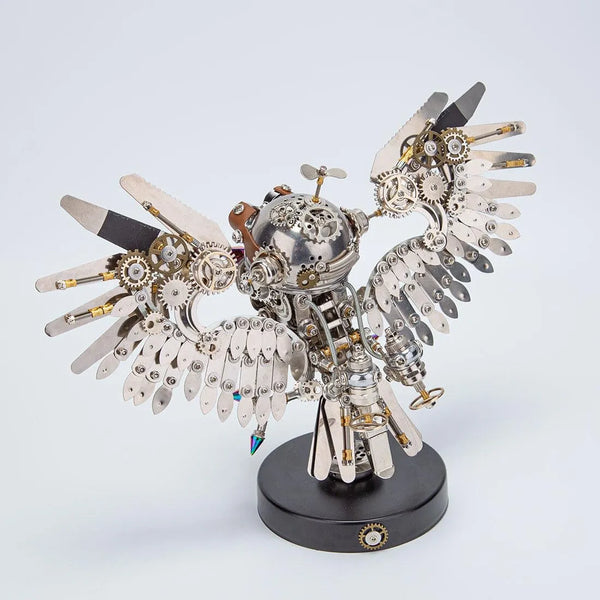 Steampunk Ironfeather Owl Puzzle Masterpiece