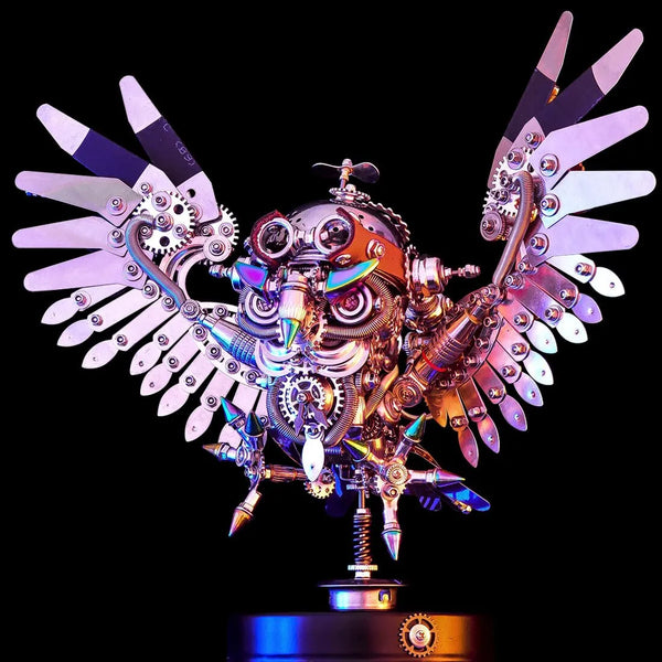 Steampunk Ironfeather Owl Puzzle Masterpiece