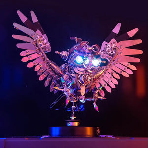 Steampunk Ironfeather Owl Puzzle Masterpiece