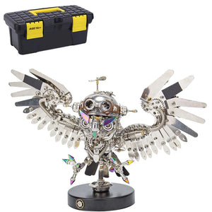 Steampunk Ironfeather Owl Puzzle Masterpiece