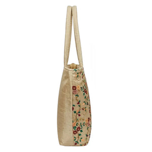 ThreadAura Ethinic Embroidery Carryall Tote