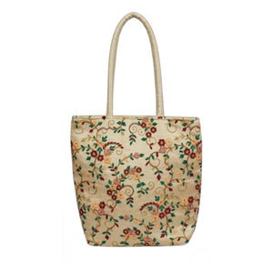 ThreadAura Ethinic Embroidery Carryall Tote