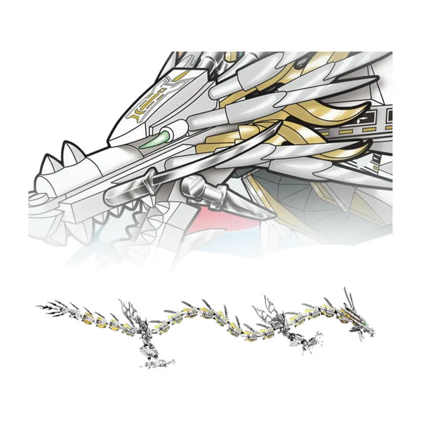 KAZI White Dragon Building Blocks (1485 Pcs)