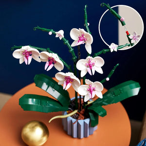 Orchid Flowers Botanical Building Blocks (608 Pcs)