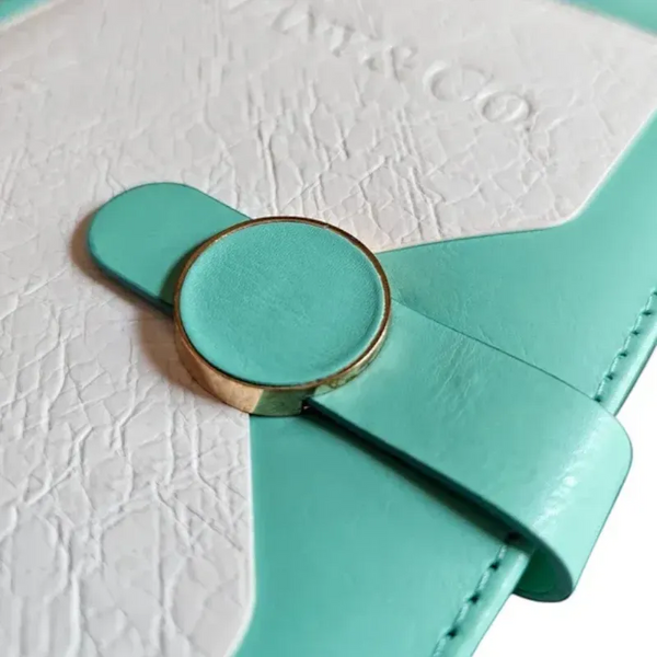 Tiff & Co. Signature Teal and White Notebook