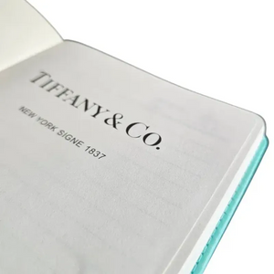 Tiff & Co. Signature Teal and White Notebook