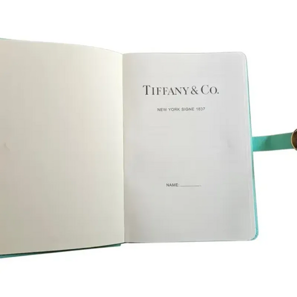 Tiff & Co. Signature Teal and White Notebook