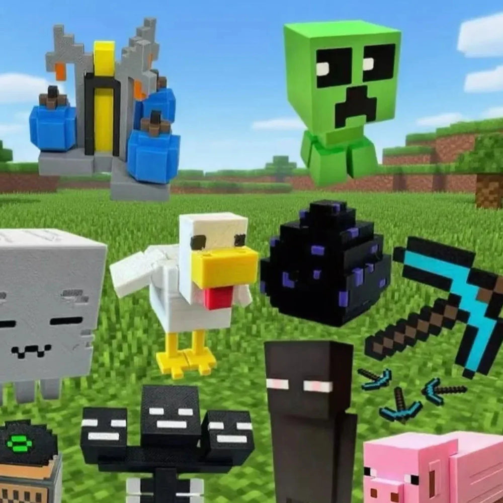 Minecraft Blocky Pixel Mini Figures