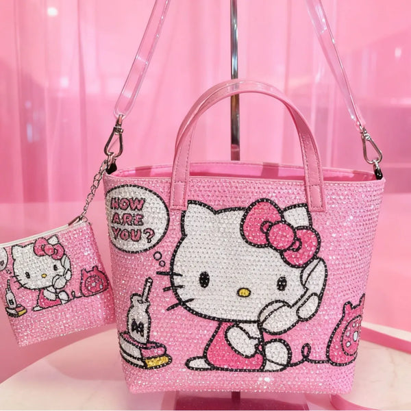 Sanrio Rhinestone-Print Hello Kitty Bag