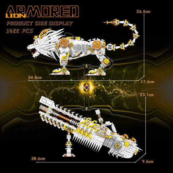 KAZI Mechanical Lion Building Blocks (1422 Pcs)