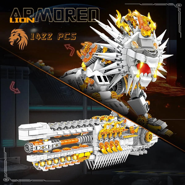 KAZI Mechanical Lion Building Blocks (1422 Pcs)
