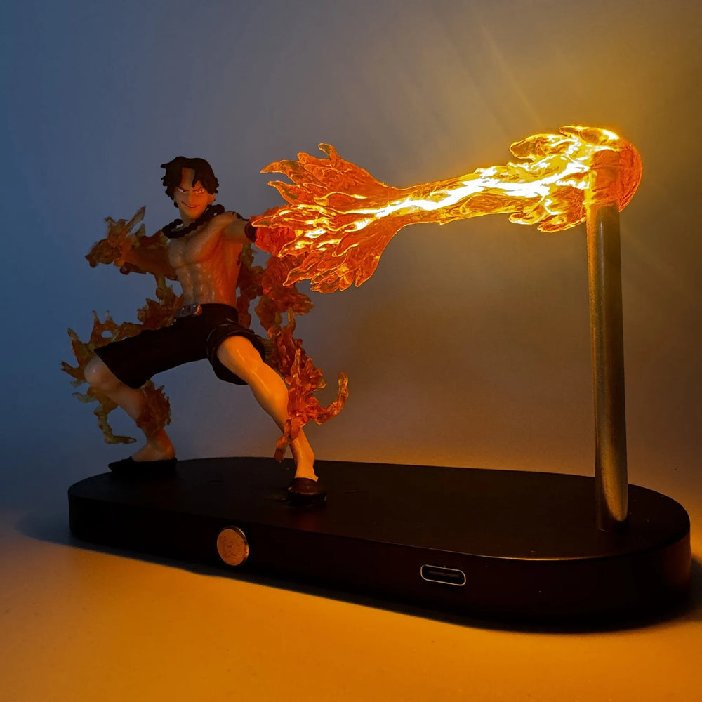 One Piece Ace Flame LED Lamp Action Figure (16 cm)