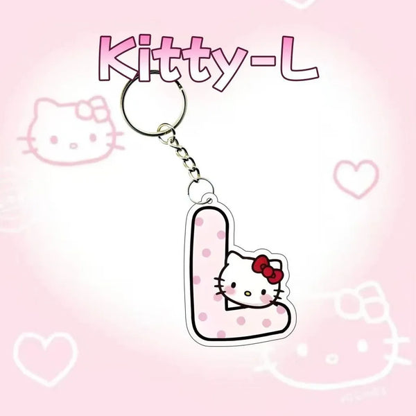 Hello Kitty Personalised Letter Keychain